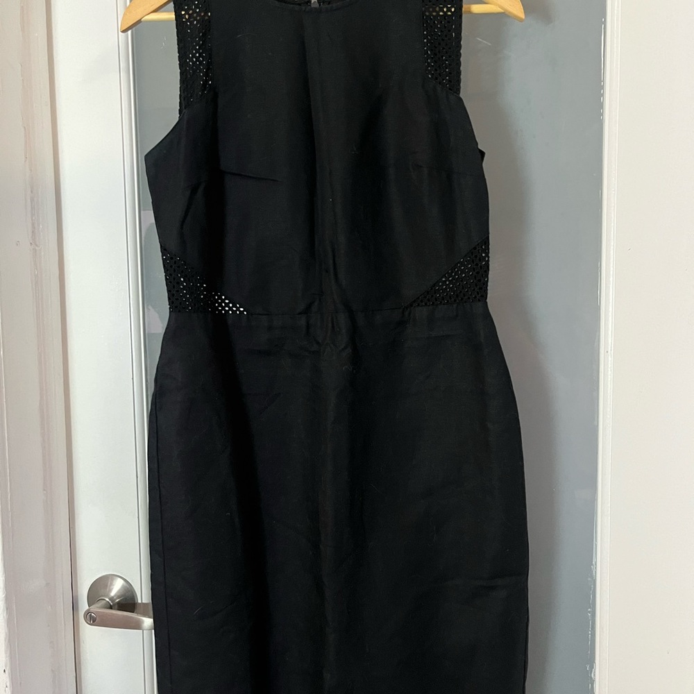 LOFT Black Sleeveless Midi Dress
